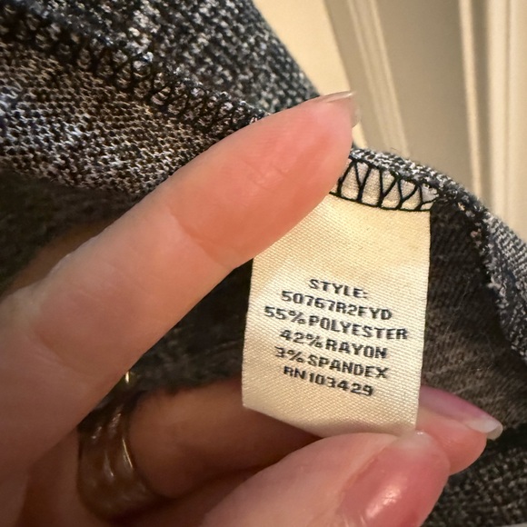 Women's Charcoal and Light Brown Checkered Blazer - Picture 3 of 5